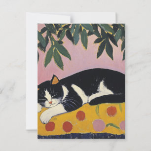 Cartão postal Vintage de Gato Preto Matisse