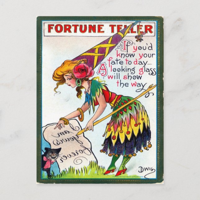 Cartão postal vintage de Halloween (Frente)