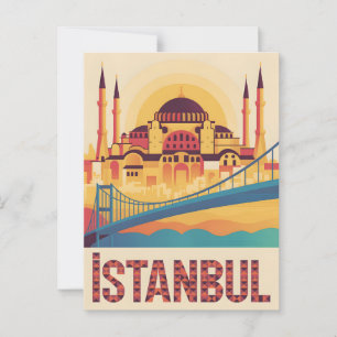 Cartão Postal Vintage de Istambul