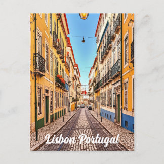 Cartão Postal Vintage de Lisboa Portugal