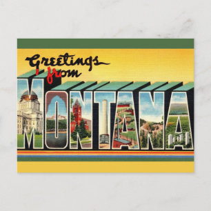 Cartão postal vintage de Montana