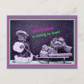 Cartão Postal Vintage de Natal Engraçado