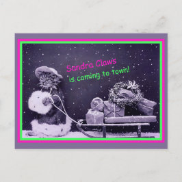 Cartão Postal Vintage de Natal Engraçado