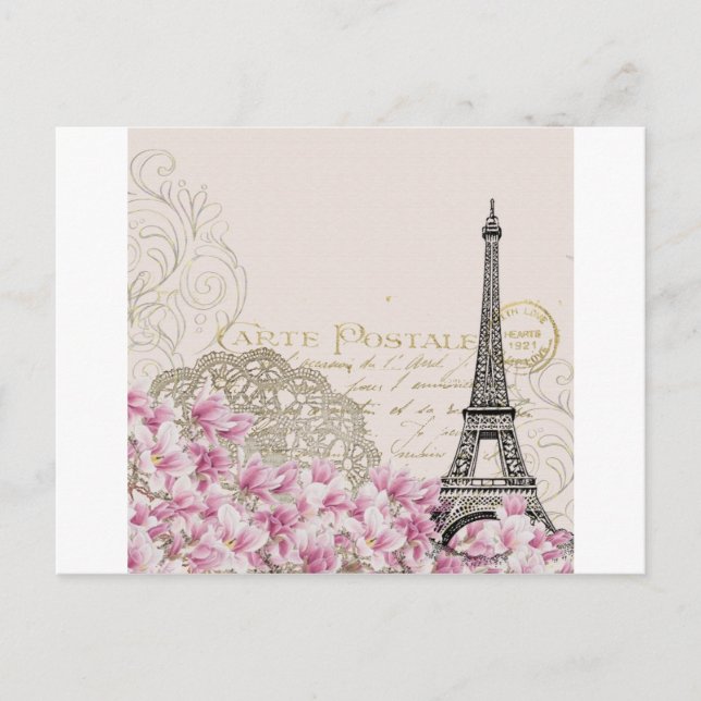 Cartão Postal Vintage de Paris (Frente)