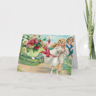 Cartão postal Vintage de Saudações de páscoa