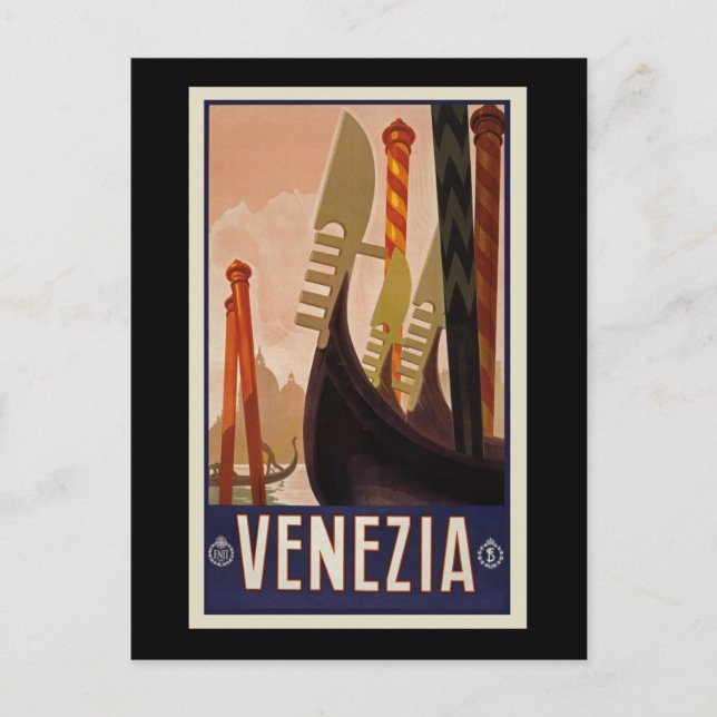 Cartão Postal Vintage de Venezia (Frente)