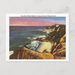 Cartão Postal Vintage de Vineyard Gay Head Cliff