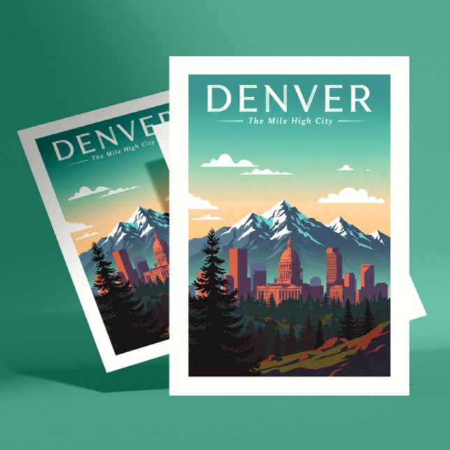 Cartão Postal Vintage Denver (Criador carregado)