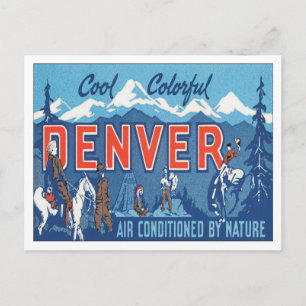 Cartão Postal Vintage Denver Colorado