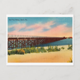Cartão Postal Vintage Destin Florida East Pass Bridge
