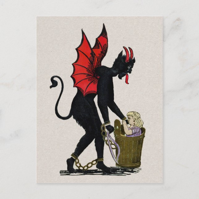 Cartão postal Vintage Devil (Frente)
