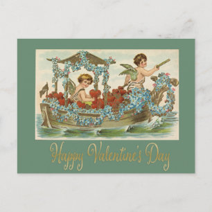 Cartão Postal Vintage Dia de os namorados Cherubs