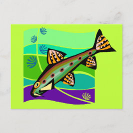 Cartão Postal Vintage divertido Peixes Tropicais