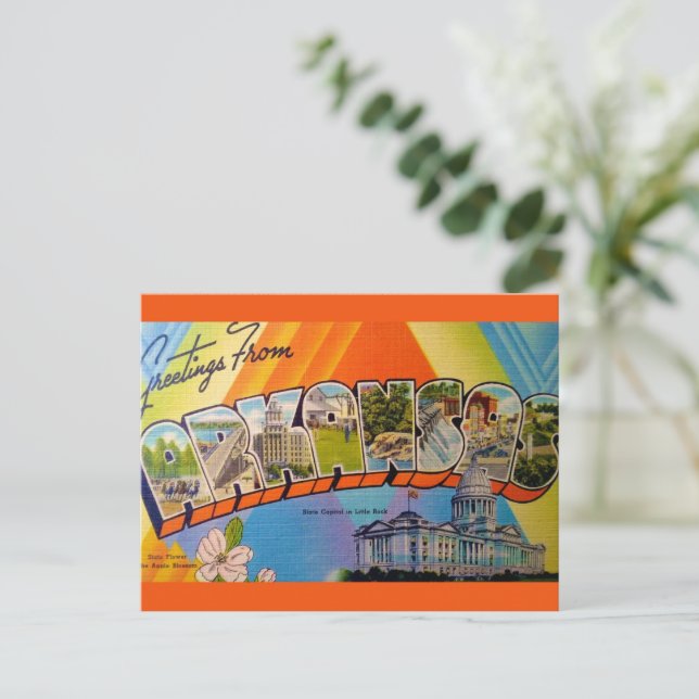 Cartão postal Vintage do Arkansas (Em pé/Frente)