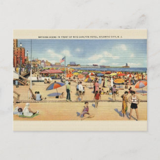 Cartão postal vintage do Atlantic City Ritz Carlto