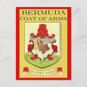 Cartão postal vintage do brasão de armas das Bermu