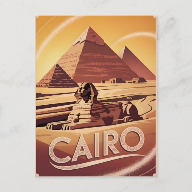 Cartão Postal Vintage do Cairo (Frente)