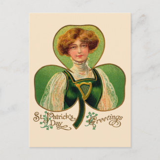 Cartão postal vintage do Dia de São Patrício com g