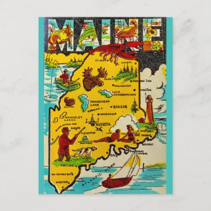 Cartão postal vintage do Maine
