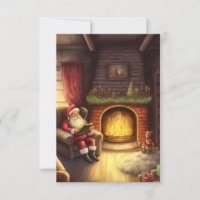 Cartão postal vintage do Natal Papai Noel