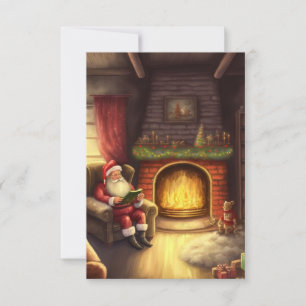 Cartão postal vintage do Natal Papai Noel