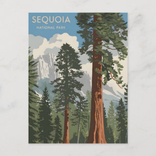 Cartão Postal Vintage do Parque Nacional Sequoia