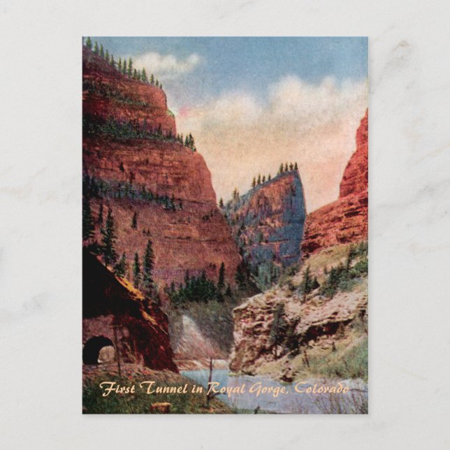 Cartão postal Vintage do primeiro túnel (Frente)