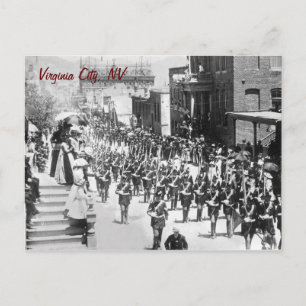 Cartão postal Vintage do Virginia City Parade