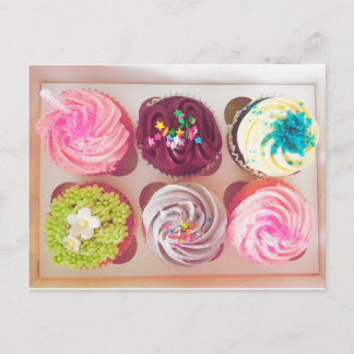 Cartão Postal Vintage Doce Tooth Cupcakes
