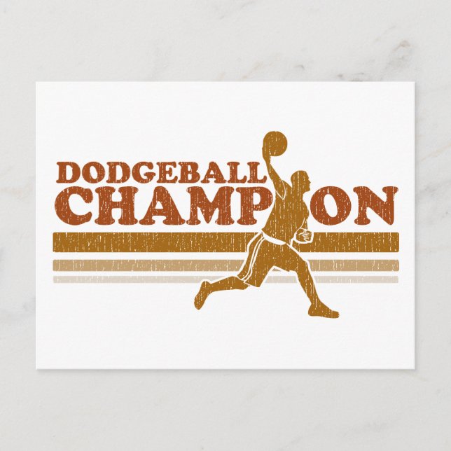 Cartão Postal Vintage Dodgeball Champion (Frente)