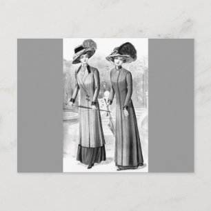 Cartão Postal Vintage Dresses