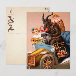 Cartão postal Vintage Drivers Krampus