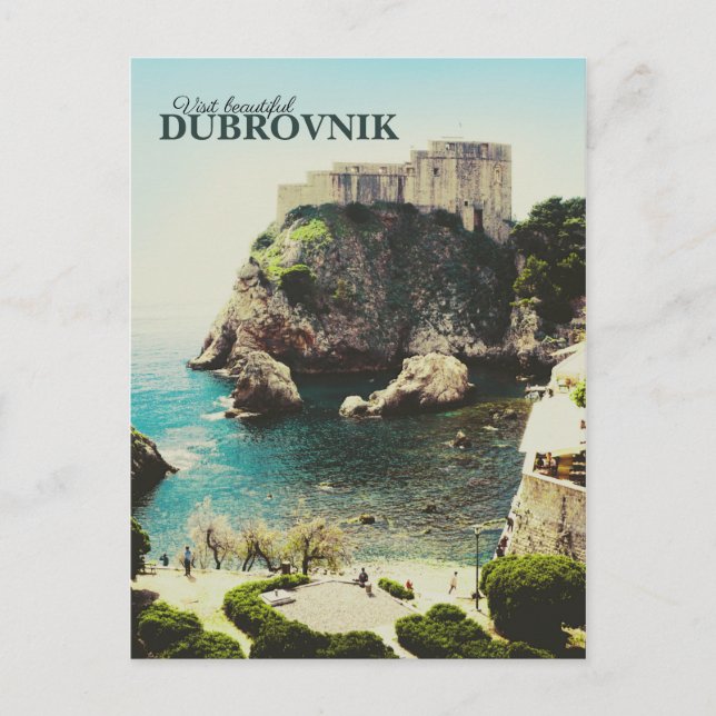 Cartão postal Vintage Dubrovnik - Alt Back Design (Frente)