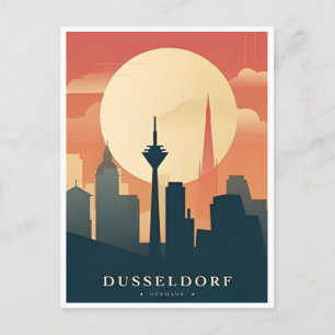 Cartão Postal vintage Dusseldorf Alemanha Viagem allemagne