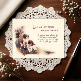 Cartão Postal Vintage Early 1900's Birthday Greeting Postcard