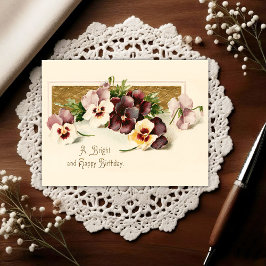 Cartão Postal Vintage Early 1900's Birthday Greeting Postcard