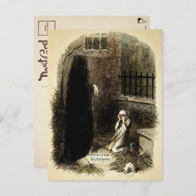 Cartão postal vintage Ebenezer Scrooge (Frente/Verso)