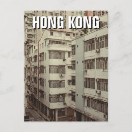Cartão Postal Vintage, edifícios do Apartamento de Hong Kong
