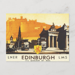 Cartão Postal Vintage Edinburgh LNER