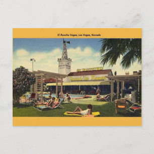 Cartão Postal Vintage El Rancho Vegas Posta Card