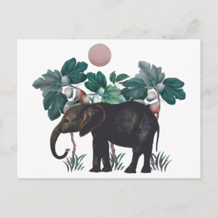 Cartão Postal Vintage Elefant