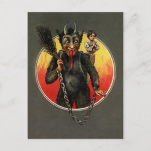 Cartão Postal Vintage Emerging Krampus