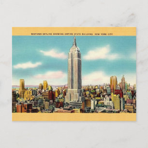 Cartão postal Vintage Empire State Building New Y