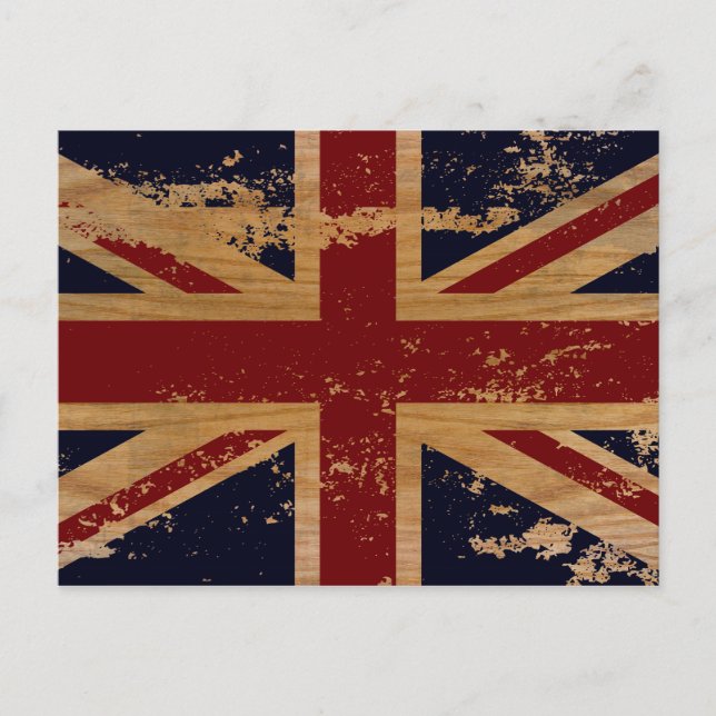 Cartão Postal Vintage England Flag 2 (Frente)