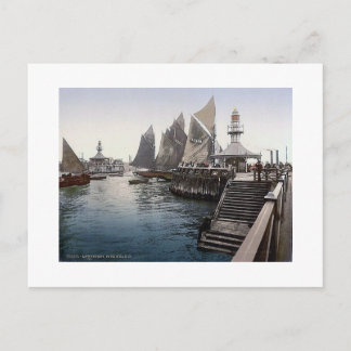 Cartão Postal Vintage EnglandLowestoft Pier Head 1890
