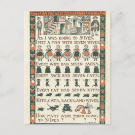 Cartão postal Vintage Ephemera Nursery Rhyme