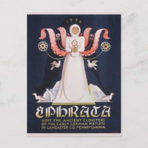 Cartão Postal Vintage Ephrata Pennsylvania Cloisters