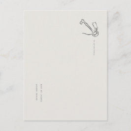 Cartão Postal Vintage Epistolary Aesthetic Sealed Key