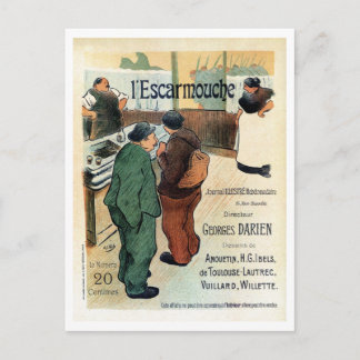 Cartão Postal Vintage Escarmouche — revista de arte francesa