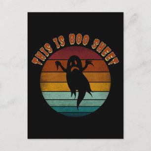 Cartão Postal Vintage Esta É Folha de Boo Halloween Fantasma